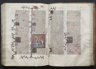 The Gotha Missal:  Fol. 120r, Text, c. 1375. And workshop Master of the Boqueteaux (French). Ink,