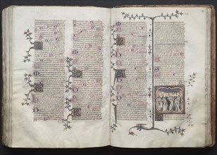 The Gotha Missal:  Fol. 126v, Text, c. 1375. And workshop Master of the Boqueteaux (French). Ink,
