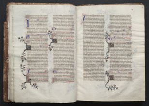 The Gotha Missal:  Fol. 14r, Text , c. 1375. And workshop Master of the Boqueteaux (French). Ink,