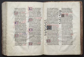 The Gotha Missal:  Fol. 161r, Text, c. 1375. And workshop Master of the Boqueteaux (French). Ink,