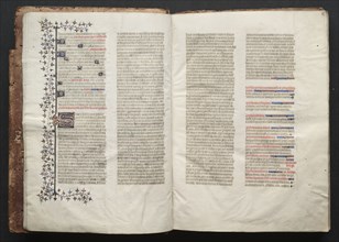 The Gotha Missal:  Fol. 3v, Text, c. 1375. And workshop Master of the Boqueteaux (French). Ink,