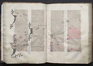 The Gotha Missal:  Fol. 42v, Text, c. 1375. And workshop Master of the Boqueteaux (French). Ink,