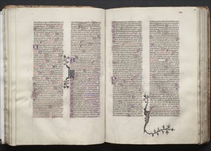 The Gotha Missal:  Fol. 53v, Text, c. 1375. And workshop Master of the Boqueteaux (French). Ink,