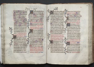 The Gotha Missal:  Fol. 66r, Text, c. 1375. And workshop Master of the Boqueteaux (French). Ink,
