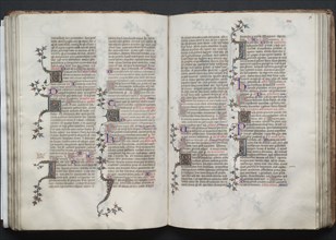 The Gotha Missal:  Fol. 75v Text, c. 1375. And workshop Master of the Boqueteaux (French). Ink,