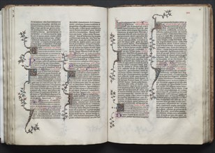 The Gotha Missal:  Fol. 86r, Text, c. 1375. And workshop Master of the Boqueteaux (French). Ink,
