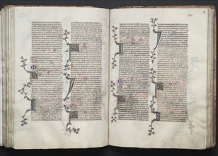 The Gotha Missal:  Fol. 96v, Text, c. 1375. And workshop Master of the Boqueteaux (French). Ink,