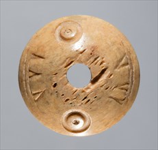 Spindle Whorl, 700s - 900s. Iran, early Islamic period, 8th - 10th century. Bone, incised; overall: