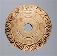 Spindle Whorl, 700s - 900s. Iran, early Islamic period, 8th - 10th century. Bone, incised; overall: