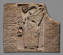 Panel with Royal Woman, c. 795. Maya style, Mexico or Guatemala, Usumacinta River region, Classic