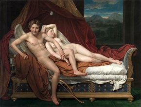 Cupid and Psyche, 1817. Jacques-Louis David (French, 1748-1825). Oil on canvas; framed: 221 x 282 x