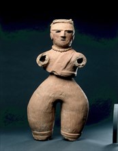 Haniwa Figure of a Female, c. 500s. Japan, Kofun Period (c. 3rd century-538). Earthenware with