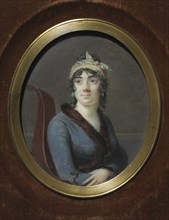 Portrait of a Woman, c. 1820. France, 19th century. Watercolor on ivory; framed: 13.2 x 11.2 cm (5