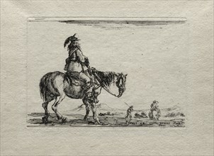 Caprices:  Mounted Cavalier. Stefano Della Bella (Italian, 1610-1664). Etching