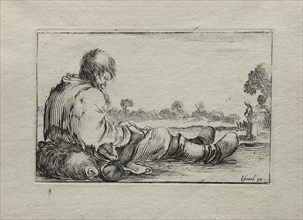 Caprices:  Seated Beggar. Stefano Della Bella (Italian, 1610-1664). Etching