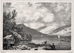 Loch Lomond, 1826. Richard Parkes Bonington (British, 1802-1828). Lithograph