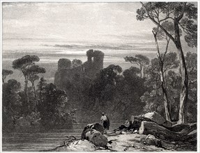 Bothwell Castle, 1826. Richard Parkes Bonington (British, 1802-1828). Lithograph