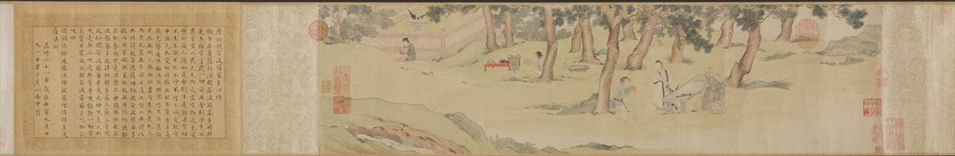 Zhao Mengfu Writing the Heart (Hridaya) Sutra in Exchange for Tea, 1542-43. Qiu Ying (Chinese,