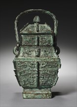 Square Wine Container (Fangyou), c. 1250-1046 BC. China, Henan province, probably Anyang, late
