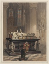 Tomb of De Merode's Family, Gheel. Louis Haghe (British, 1806-1885). Color lithograph with hand