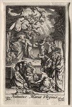 The Life of the Virgin:  The Birth of the Virgin. Jacques Callot (French, 1592-1635). Etching