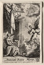 The Life of the Virgin:  The Annunciation. Jacques Callot (French, 1592-1635). Etching