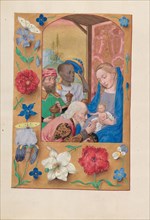 Hours of Queen Isabella the Catholic, Queen of Spain:  Fol. 136v, Adoration of the Magi, c. 1500.