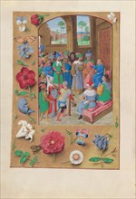 Hours of Queen Isabella the Catholic, Queen of Spain:  Fol. 195v, St. Suzanne, c. 1500. And