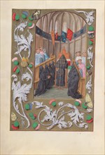 Hours of Queen Isabella the Catholic, Queen of Spain:  Fol. 219v, Funeral Service, c. 1500. And