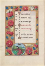 Hours of Queen Isabella the Catholic, Queen of Spain:  Fol. 5v, April, c. 1495-1500. And associates