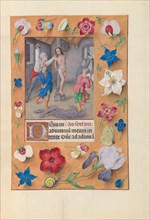 Hours of Queen Isabella the Catholic, Queen of Spain:  Fol. 66r, Flagellation, c. 1495-1500. And