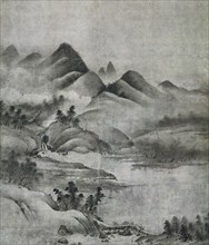 Landscape, 1500-1525. Soami (Japanese, d. 1525). Hanging scroll, ink on paper; image: 128.5 x 111.7