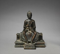 Seated Maitreya, late 7th - early 8th century. Nepal, late Gupta style, late 7th - early 8th