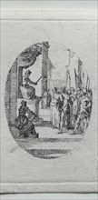 The Mysteries of the Passion:  Christ before Pilate. Jacques Callot (French, 1592-1635). Etching