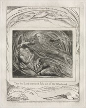 The Book of Job:  Pl. 13, Then the Lord answered Job out of the Whirlwind, 1825. William Blake