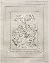 The Book of Job:  Title Page, 1825. William Blake (British, 1757-1827). Engraving