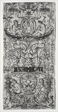 Ornament Panel Inscribed Victoria Augusta, c. 1507. Nicoletto da Modena (Italian). Engraving