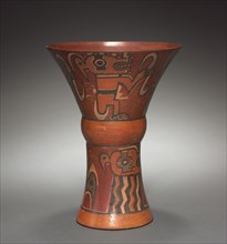 Kero (Waisted Cup), 400-1000. Bolivia, Cochabamba(?), Tiwanaku style, 400-1000. Earthenware with