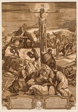 Crucifixion, 1741. John Baptist Jackson (British, 1701-c. 1780). Chiaroscuro woodcut