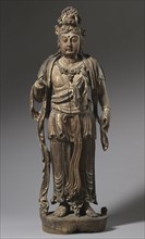 Standing Bodhisattva, 1200s. China, Jin dynasty (1115-1234). Wood with traces of polychromy and