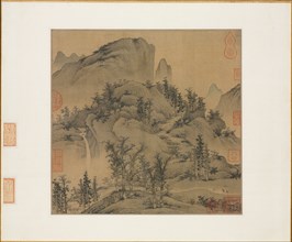 Travelers in Autumn Mountains, 1st half 1300s. Sheng Mou (Chinese, active c. 1310-1350). Album