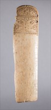 Figurine, 700s - 900s. Iran, early Islamic period, 8th - 10th century. Bone, incised; overall: 11.2