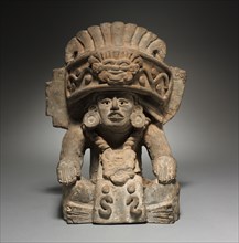 Funerary Urn, 400s-500s. Mexico, Oaxaca, 5th-6th Century. Earthenware; overall: 35.5 x 27.9 x 20 cm