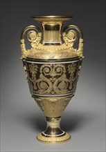 Vase, c. 1820-1830. St. Petersburg Imperial Porcelain Factory (Russian). Gilt porcelain; overall: