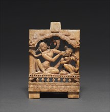 Mithuna (Loving Couple), c. 1300. India, Orissa, early 14th Century. Ivory; overall: 9 x 6.4 cm (3