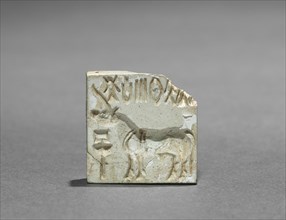 Seal with Unicorn and Inscription, c. 2000 BC. Pakistan, Indus Valley civilization. Possibly