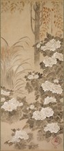 Flowers and Foliage of Autumn, mid 1700s. Tatebayashi Kagei (Japanese). Hanging scroll; ink and