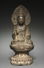 Shakyamuni Buddha, 581-618. China, Sui dynasty (581-618). Limestone with traces of polychromy;