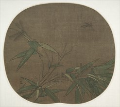 Bamboo and Insects, late 1100s. Wu Bing (Chinese, active 1190-1194). Album leaf, ink on silk;