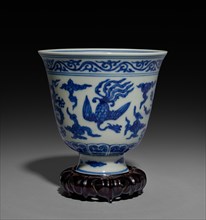 Cup with Dragons and Phoenixes, 1522-1566. China, Jiangxi province, Jingdezhen kilns, Ming dynasty